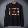 Estación europea industria pesada suéter de pedrería para hombre otoño e invierno marca popular jersey cuello redondo camiseta interior productos europeos talla grande abrigo grueso