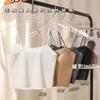 Camisole Vest de Seda de Gelo com Dispensação Contínua para Mulheres, Coaster de Algodão com Látex Removível, Peça de Roupa Externa Versátil, Cor Sólida, Roupa Íntima Base para Mulheres