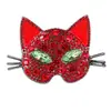 Broche de Cabeça de Gato com Strass Completo Novo Estilo Retro Transfronteiriço Acessório Personalizado para Roupa de Gato Pinos de Lapela Joias Ecológicas
