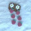 Pendientes Largos de Moda con Forma de Aguacate, Fresa, Naranja, Durazno, Flor de Margarita, Acrílico Transfronterizo, Dulces