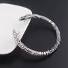 Pulsera Vikinga Cabeza de Lobo Pulsera Retro para Hombre Grifo de Nueve Puertas Antiguo Pulsera Retro Abierta Buda Mismo Estilo