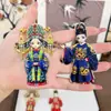 Imán para Refrigerador Corona de Fénix Emperador y Emperatriz Versión Q Ciudad Prohibida de Beijing Juego de Viaje Cultural y Creativo Personajes de Ópera Imán Metálico para Refrigerador