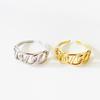 Plata de Ley 925 Europeo y Americano Ins Cold Talk Moda Combinable Personalidad Nicho Simple Joyería de Día Anillo Abierto para Mujer