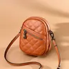 Bolso Pequeño de Piel Genuina para Mujer con Diseño Rombo para Teléfono Móvil 2020 Nuevo Famoso en Internet Todo-partido Bolso Cruzado para Teléfono Móvil Bolso Vertical de Hombro