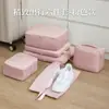 Set de Almacenamiento de Tela con Memoria Antiarrugas Maleta de Viaje Almacenamiento de Ropa Resistente al Desgarro Sin Arrugas Impermeable y a Prueba de Humedad
