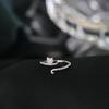 Anel de Dedo de Liga de Zinco Acessível Luxo Doce Fofo Gentil Simples Brincalhão High-End Cauda de Gato Anel de Diamante para Mulheres