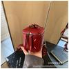 Bolso Pequeño de Forma Cuadrada con Textura de Gama Alta para Mujer, Nuevo Bolso Cuadrado Pequeño de Cuero con Cera de Aceite de Moda 2026, Bolso Cruzado para Viajes de Otoño e Invierno