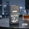 Novo porta-cigarros recarregável com isqueiro, design integrado, resistente à pressão, à prova de umidade, tampa flip magnética, capacidade super grande para 20 cigarros, pacote masculino