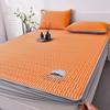 Nuevo Set de Tres Piezas de Sábanas Ajustables de Verano de Seda de Hielo y Látex Plegable para Estudiante de Dormitorio Individual Lavable a Máquina