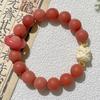 Pulseiras naturais de bodhi para homens e mulheres ao redor dos dedos textura fosca suave sementes de bodhi sementes originais contas brincar com texto pulseira atacado