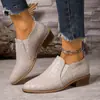Zapatos de Mujer de Gama Alta Estilo Retro Puntiagudos de Boca Profunda Nuevo Estilo Primavera y Otoño 2025 Cómodos Casuales Versátiles para Mujer