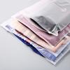 Bolsa con cierre de cremallera PEVA esmerilado, bolsa transparente para almacenamiento de ropa, bufandas, ropa interior, bolsa con cierre de cremallera, en stock, suministro