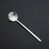 Cuchara de Acero Inoxidable 304, Cuchara de Café Sencilla y de Aspecto Elegante, Cuchara Pequeña Redonda Dorada, Cuchara para Remover Postre y Miel