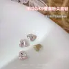 K9 Rosa Rosa Pedrería para Uñas Rosa Claro Súper Brillante Corazón Inclinado Grande Cuadrado Gordo Dulce de Roca Huevo de Paloma Fondo Puntiagudo Pedrería Accesorios para Uñas Decoraciones