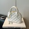 Bolsa Tote Texturizada da Moda com Concha para Mulheres Bolsa Xadrez Embossada 2026 Nova Bolsa Simples Casual de Ombro Transversal