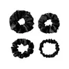 Conjunto de Scrunchies Europeus e Americanos de Tecido de Cetim Transfronteiriço Amazon Mais Vendido Scrunchie Faixa de Cabeça Flor Borracha Acessórios de Cabelo