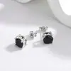 Pendientes de Plata de Ley S925 Chapada con Imitación de Moissanita de 1 Quilate, Pendientes de Diamante de Color de Cuatro Garras, Pendientes de Lujo Accesible