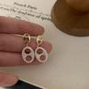 Nuevos Pendientes de Cerdo Dorados y Plateados con Puntos y Corte de Diamante para Mujer Estilo Hong Kong Gama Alta Ins Nuevos Pendientes de Moda