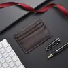 Porta-cartões trançado masculino ultrafino porta-cartões feminino capa de couro para cartão de crédito porta-documentos porta-cartão pequeno porta-cartões multi-cartões personalizado moderno
