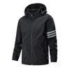 Chaqueta Ligera de Primavera y Otoño Transfronteriza para Hombre con Capucha Desmontable Chaqueta Deportiva Cárdigan Casual para Exteriores