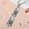 Corbata pequeña JK para mujer, estilo universitario, a cuadros, uniforme japonés holgado para hombres y mujeres, estudiantes, camisa, corbatas cortas de moda