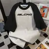 Camiseta Holgada de Manga Corta de Longitud Media para Hombre y Mujer, Color Negro y Gris Oscuro, Estilo High Street, Marca Trendy, Tops para Pareja, Ins