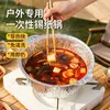 Olla Desechable de Papel de Aluminio para Barbacoa al Aire Libre, Olla de Papel de Aluminio, Se Puede Calentar a Fuego Abierto, Olla de Papel de Aluminio Calefactora Multiusos para Barbacoa