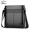 Textura de Cuero Genuino Bolso de Hombre Bolso de Hombro Bolso Cruzado con Solapa Maletín de Negocios Bolso Casual Hombres de Moda
