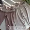 [Caixa Premium] Calça de Pelúcia Algodão Mocha Maybach Elegante Confortável Amiga da Pele Calça de Caxemira para Mulheres 8097