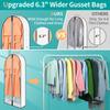 Cubierta Antipolvo para Ropa Bolsa para Traje Bolsa Transparente para Prenda Conjunto de Vestido Ropa Adecuado para Traje Suéter Camisa Bolsa Colgante