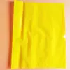 Bolsa plana de PE amarilla, Bolsa de embalaje con forro de PE, Bolsa de color PE amarillo, Lámina única de PE amarilla