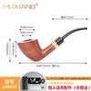 Pipa de madera de palisandro Muxiang para exportación transfronteriza, pipa para fumar, mango curvo, pipa de madera maciza filtrada de 9 mm