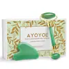 Fábrica de Origen Rodillo Masajeador de Jade Rasqueta Salón de Belleza Set Masajeador Rodillo de Jade Cristal Rosa