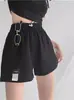 Shorts de Waffle Sueltos Deportivos para Mujer Cintura Elástica Pierna Ancha Pantalones Cortos Calientes Aspecto Adelgazante Casual Cintura Alta Rectos Hogar