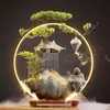 Água Corrente Gera Riqueza Ornamento para Sala de Estar Cerâmica Água Circulante Feng Shui Escritório Armário de Vinho Entrada Presentes de Inauguração