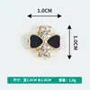 Versión Coreana Creativo Trébol de Cuatro Hojas Agujero Recto Aleación Punto Perforado Gota de Aceite Collar Colgante Pendientes Pulsera Joyería Accesorios DIY