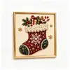 Navidad Transfronteriza DIY Pintura Decorativa de Perlas Muñeco de Nieve Árbol de Navidad Pintura de Puntos de Diamante Irregulares Kit Hecho a Mano Fábrica