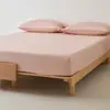 Juego de Sábana Bajera de Algodón Puro de Fibra Larga de Alta Gama, 100 Piezas, Cubre Cama Cepillado 100% Algodón, Sábana para Cama Tatami, Modelo Nuevo 2026, Juego de Tres Piezas