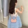 Bolso de Hombro Simple de Color Puro Estilo Coreano para Niñas, Bolso Mini Portátil Elegante para Bebé para la Axila, Bolso Nuevo Plegado para Niños