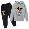 Conjunto de Sudadera y Pantalón Deportivo Lindo de Mickey Mouse para Niños Mayores, Moda Transfronteriza, Nuevo 2025, Conjunto Casual Infantil, Moderno
