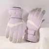 Luvas de Esqui de Inverno Femininas Tela Sensível ao Toque de Inverno Forradas com Fleece Para Montar ao Ar Livre Algodão Quente À Prova de Frio Espessas Luvas de Motocicleta