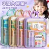 Bolsa de Clasificación de Temas en Forma de L, Bolsa Transparente Portátil para Documentos, Bolsa de Libros de Malla con Apertura Grande, Bolsa para Exámenes, Bolsa de Almacenamiento para Exámenes