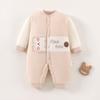 Roupas de Bebê Outono e Inverno Categoria Bebê Macacão Acolchoado de Desenho Animado à Prova de Vento Quente Macacão de Engatinhar Espessado Macio Roupas de Casa 2