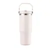 Copo Térmico Grande Capacidade Multicor Opcional, Simples e Fashion, Garrafa de Água para Esportes ao Ar Livre, Copo de Mão Portátil, Modelo Stanley