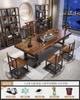 Mesa de té y silla de madera maciza de gran tamaño, conjunto uno en uno, cinco sillas, nueva mesa de centro china para el hogar, mesa de té de oficina de una pieza