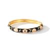 Pulseira de Esmalte de Flor da Moda Pulseira de Óleo Gotejado Preto Pulseira de Óleo Gotejado Verde Pulseira de Personalidade Pulseira de Cor Vintage