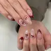 Uñas Fashion de Gato 3D con Flores y Lunares, Lazo para Chica, Versátiles, Estilo Europeo y Americano, Desmontables y Portátiles