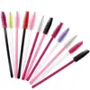 50 Piezas/Paquete Cepillo Desechable de Nylon Mini Portátil Rizado de Pestañas de Colores Cepillo Espiral para Cejas Cepillo para Pestañas Peine de Maquillaje