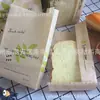 Bolsa de papel Kraft con ventana para hornear hoja verde 450g bolsa para pan de molde rebanado ventana recubierta bolsa de embalaje para pan a prueba de aceite