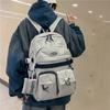 Mochila Coreana Nueva de Color Sólido Mochila Moderna Versátil Simple de Gran Capacidad para Estudiantes de Secundaria y Preparatoria